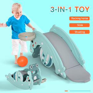3-in-1 Toddler Slide and Rocking Horse, 1.5-3 Years, Green