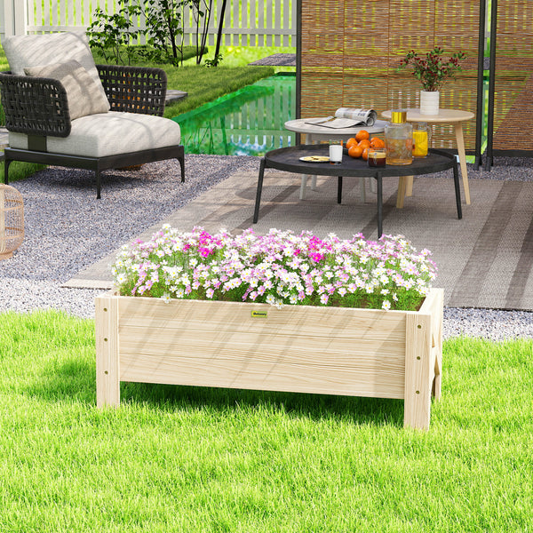 Jardinière surélevée, couleur naturelle