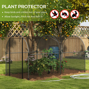 Grow cage with roll-up zippered door