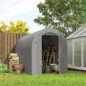 Sturdy and portable garden shed, light grey