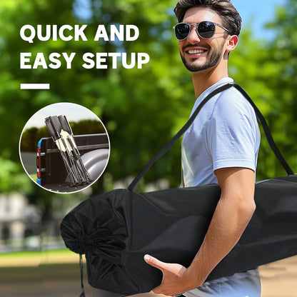 Chaise de camping double avec porte-gobelets et sac de transport, capacité de charge : 250 kg, kaki