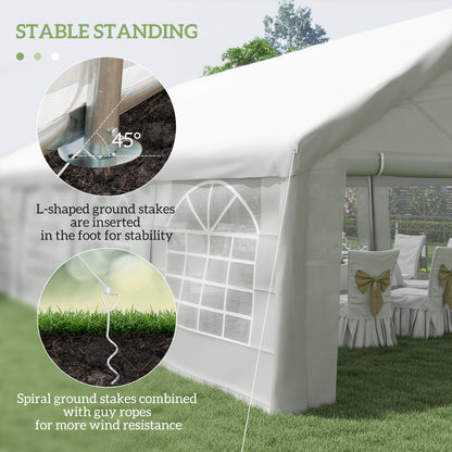 32'x16' Steel Reception Tent, White