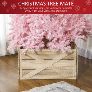 Cache-sommier pour sapin de Noël finition en bois vieilli clair