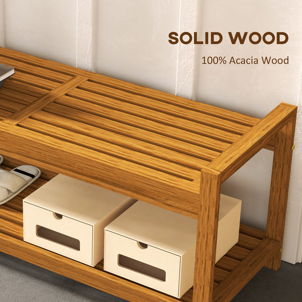 Banc de jardin avec étagère de rangement pour chaussures