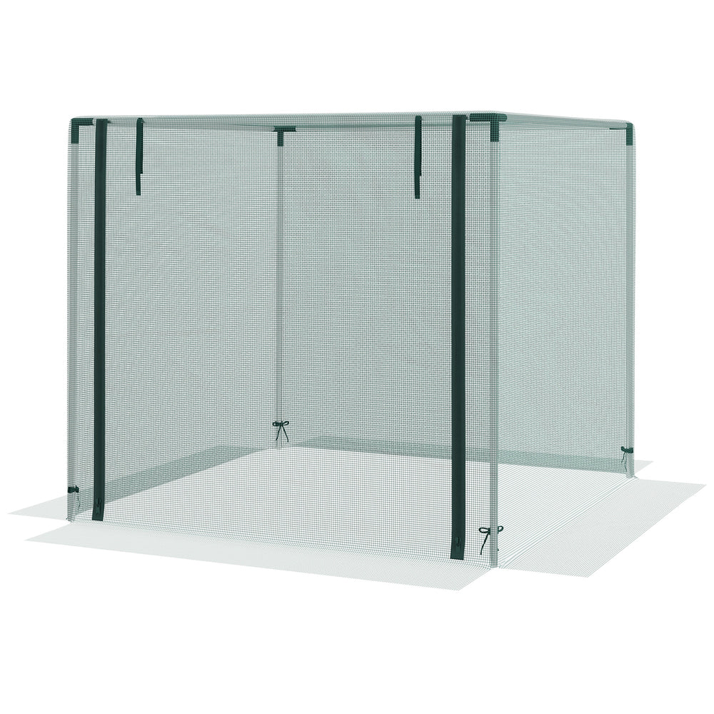 Protective cage for plants, green