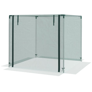 Protective cage for plants, green