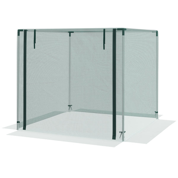 Protective cage for plants, green