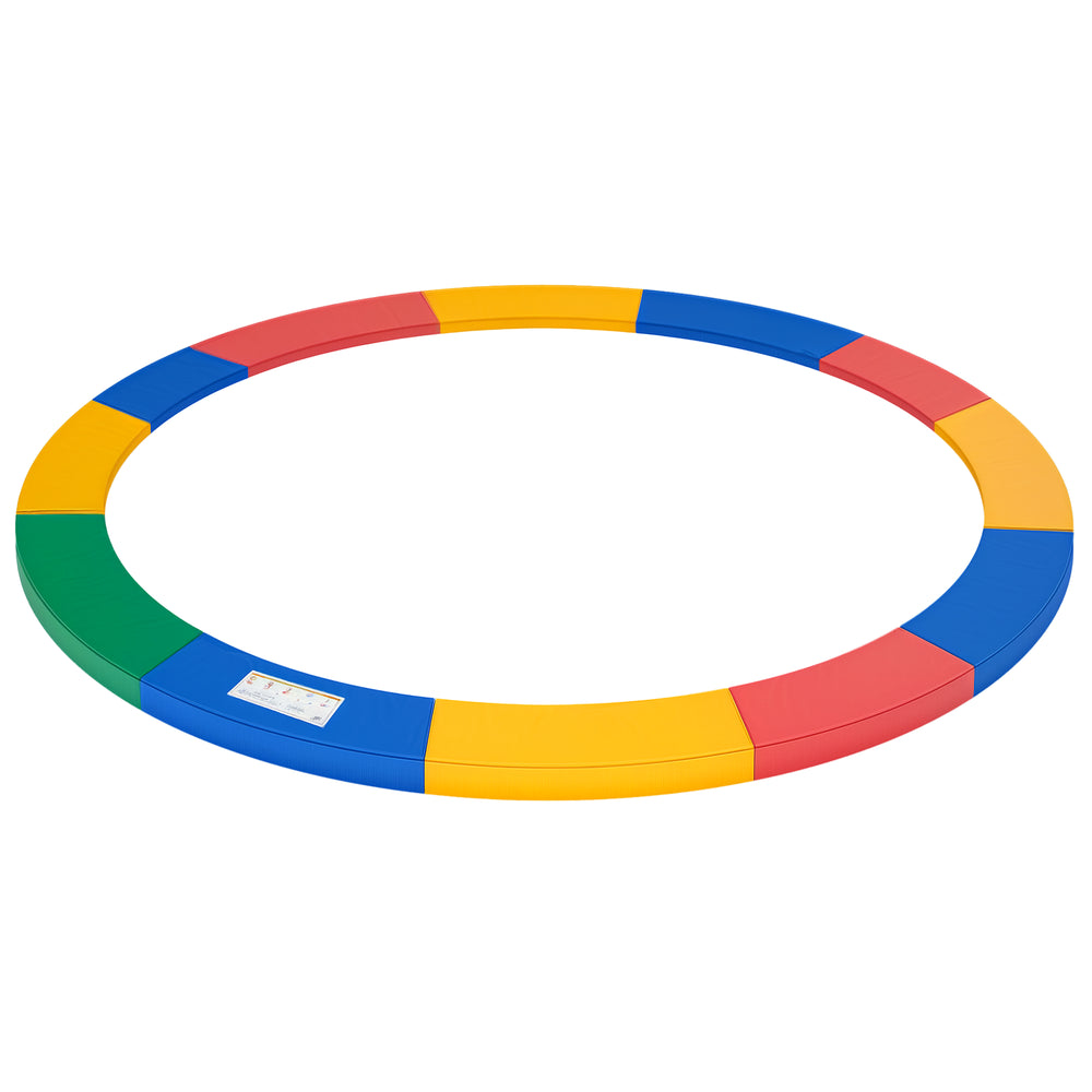 12ft Trampoline Spring Cover, Plastic Trampoline Replacement Pad Gym Bounce Jump Cover EPE Foam Safety Guard Padding Outdoor, Colorful