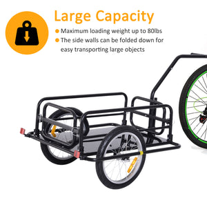 Folding trailer with hitch, black