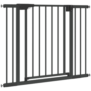 Barrière de sécurité avec fermeture automatique, noire