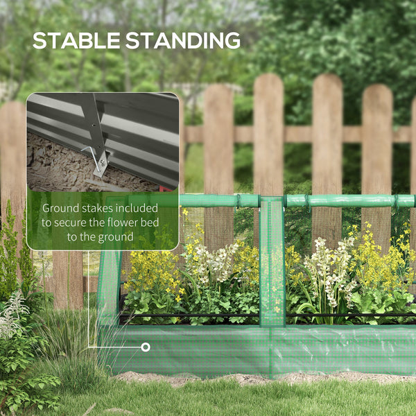 Jardinière surélevée en métal avec mini-serre intégrée