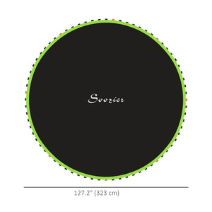 Soozier Trampoline Mat Replacement with Spring Pull Tool and 72 V-Hooks, Fits 12ft Trampoline, Using 5.5" Springs, Green