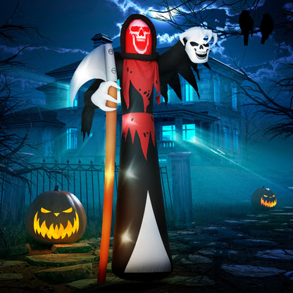 Faucheuse gonflable d'Halloween de 3,6 m gonflable avec lumières intégrées pour fête d'Halloween