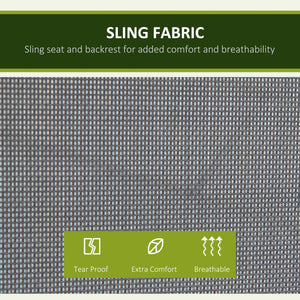 Balançoire pour 2 personnes avec table de rangement pivotante, grise