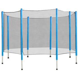 Soozier 14 FT Trampoline Net Enclosure Trampolining Bounce Safety Accessories w/ 8 Poles Net Enclosure Only, Black