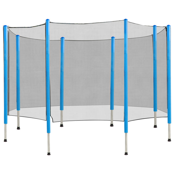 Soozier 14 FT Trampoline Net Enclosure Trampolining Bounce Safety Accessories w/ 8 Poles Net Enclosure Only, Black