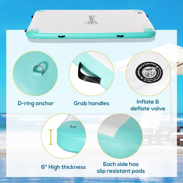 Quai flottant avec pompe à air et sac à dos