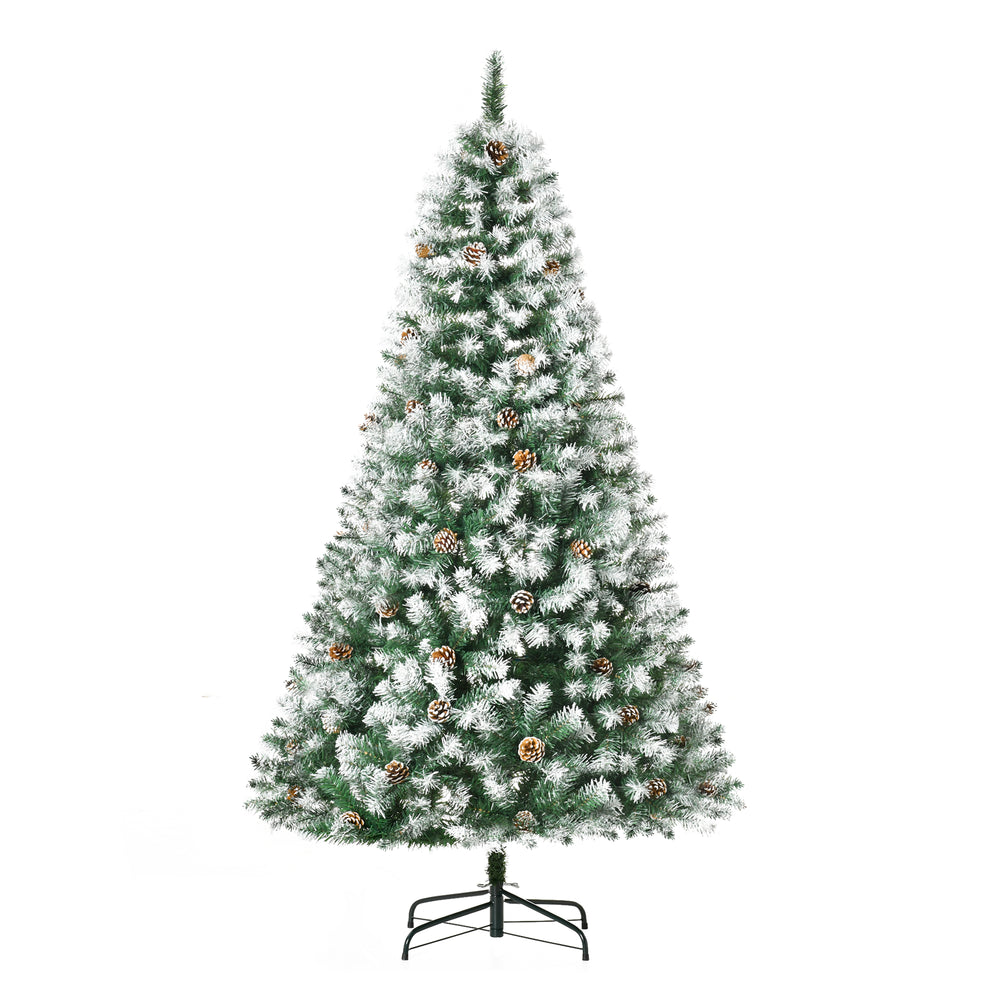 Sapin de Noël artificiel givré de 6 pieds avec ouverture automatique