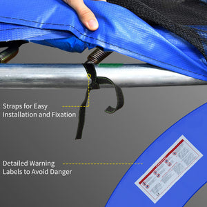 12ft Trampoline Spring Cover, Plastic Trampoline Replacement Pad Gym Bounce Jump Cover EPE Foam Safety Guard Padding Outdoor, Colorful