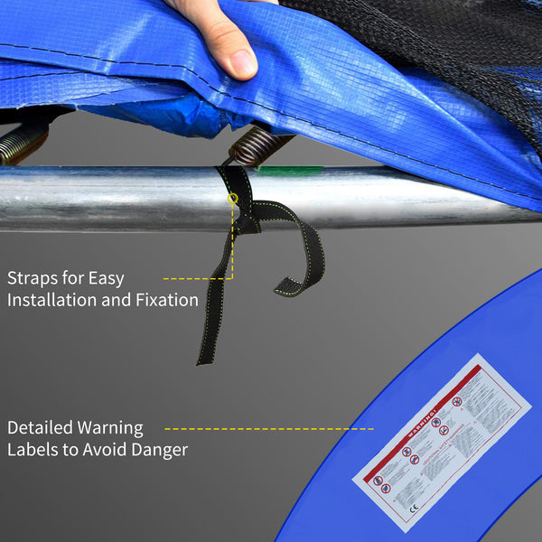 12ft Trampoline Spring Cover, Plastic Trampoline Replacement Pad Gym Bounce Jump Cover EPE Foam Safety Guard Padding Outdoor, Colorful