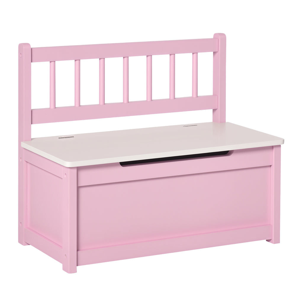 2 in 1 Children's Toy Storage Box, Pink