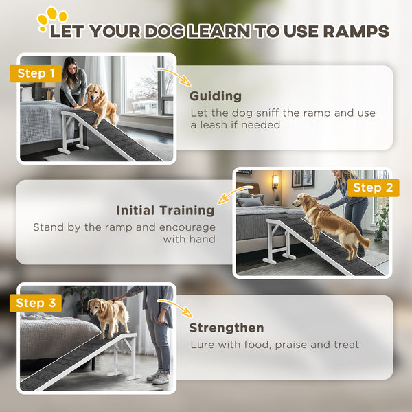 Pet ramp with anti-slip mat