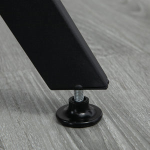 Table de salle à manger ronde avec structure en acier, marron