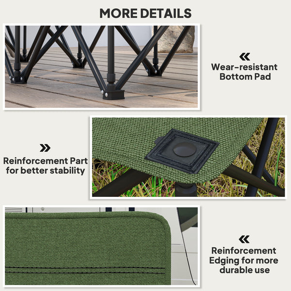 6-seater folding camping chair with cup holder and carry bag