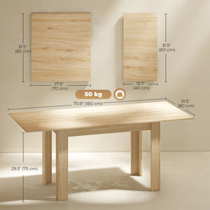 Table à manger extensible pour 6 à 8 personnes
