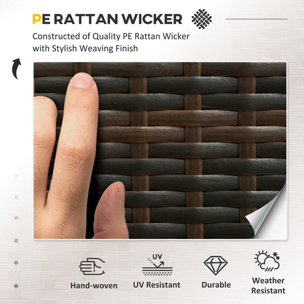 Ensemble de mobilier de jardin  3 pièces avec coussins, table basse en verre et pieds réglables, blanc crème