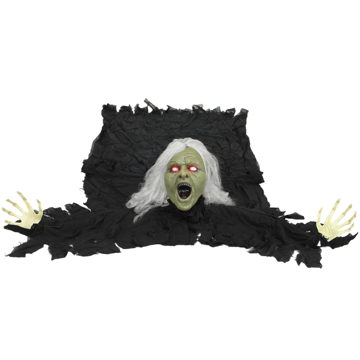 Zombie rampant animé grandeur nature 72 pouces avec yeux LED lumineux