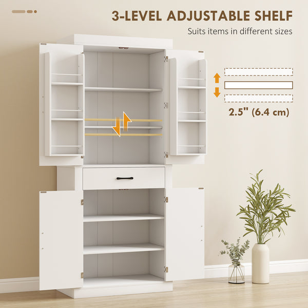 Meuble de rangement style campagnard avec 4 portes de grange, blanc