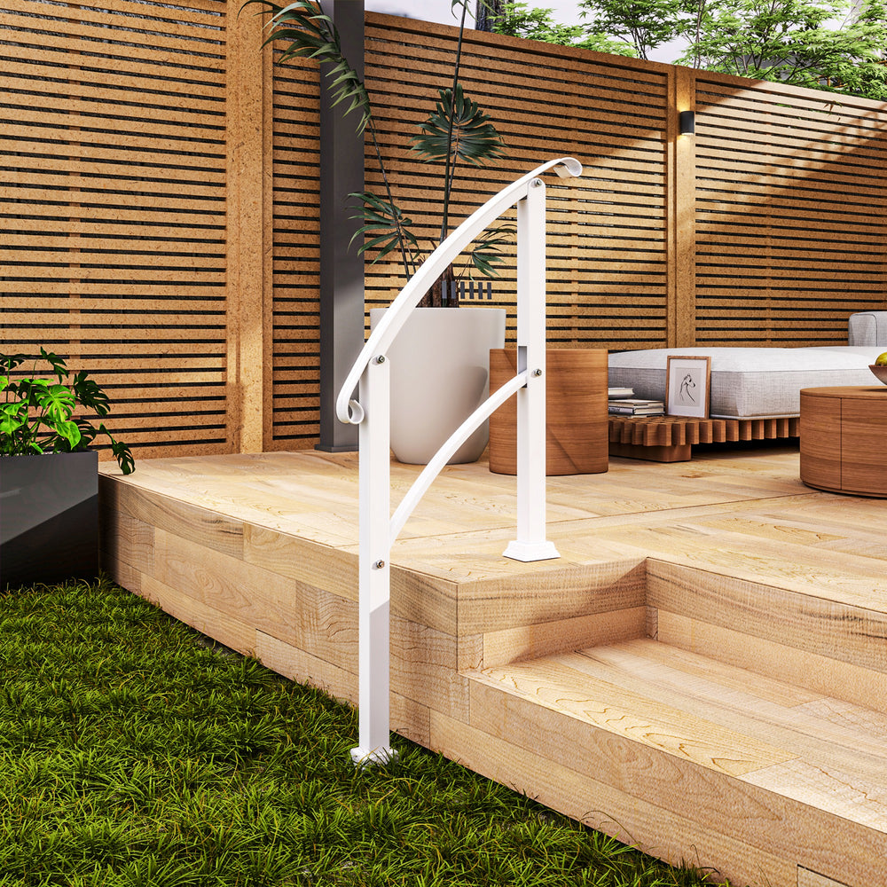 Rambardes de marches extérieures, blanc