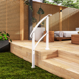 Rambardes de marches extérieures, blanc