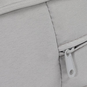 Coussins de chaise de patio épais et profonds pour siège d'extérieur avec coussin de dossier, gris clair