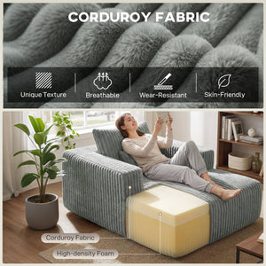 Canapé-lit avec oreiller, une place, gris