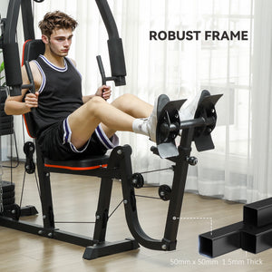 Appareil de musculation multifonction pour le tirage vertical et l'entraînement des jambes
