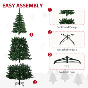 Sapin de Noël artificiel pré-éclairé de 7,5 pieds avec lumière LED blanc chaud