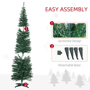Sapin de Noël artificiel pré-éclairé de 7 pieds avec lumières LED blanc chaud