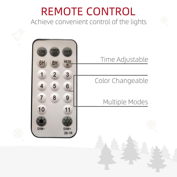 Sapin de Noël artificiel pré-éclairé de 6 pieds avec lumière LED bicolore, à charnière