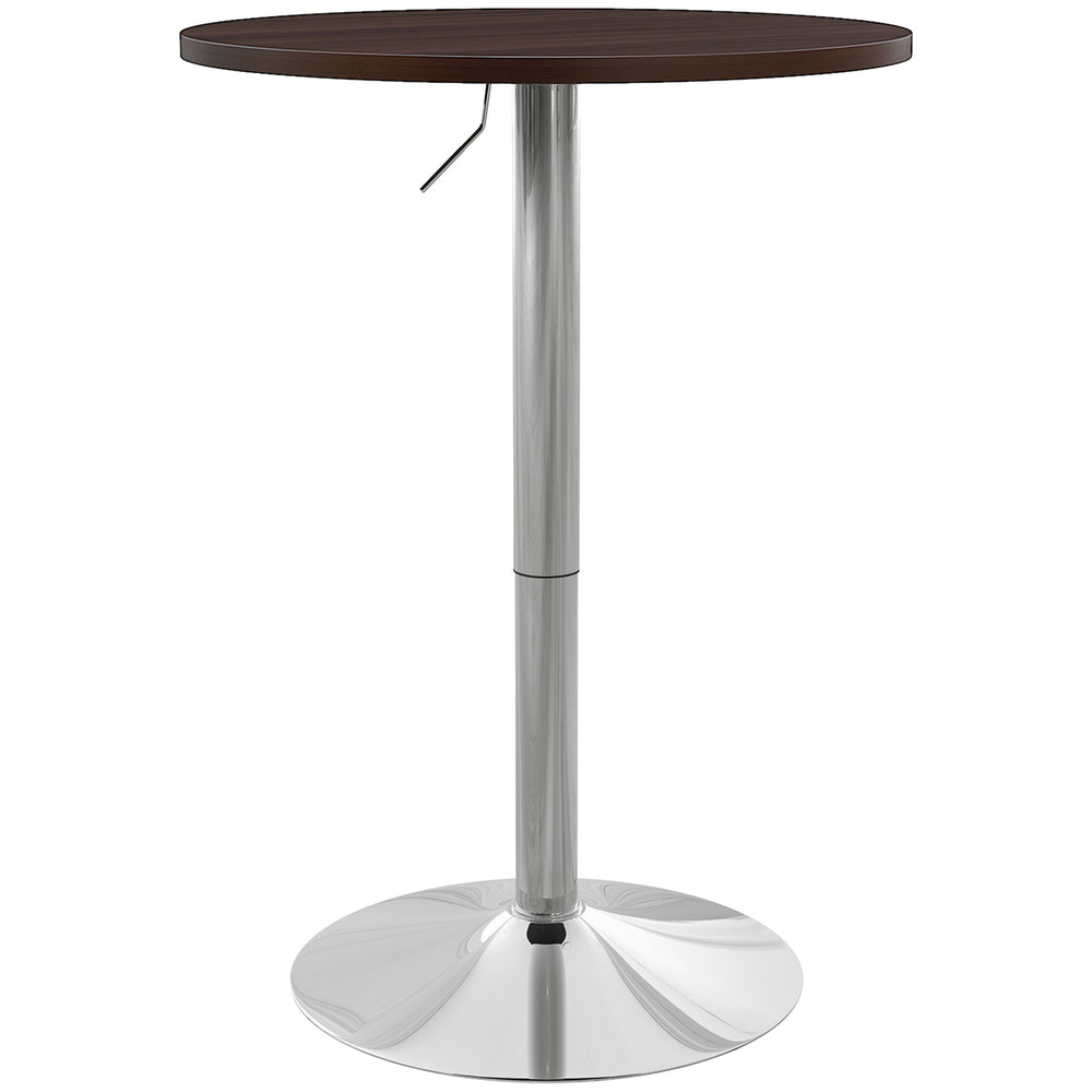 Table de bar haute avec plateau pivotant, noyer