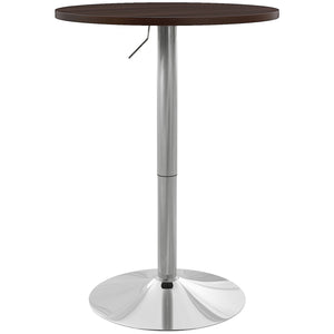 High bar table with swivel top, walnut