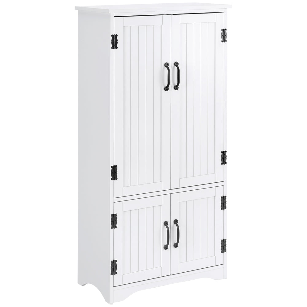 Garde-manger 4 portes à plusieurs étages, blanc