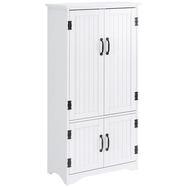 Garde-manger 4 portes à plusieurs étages, blanc