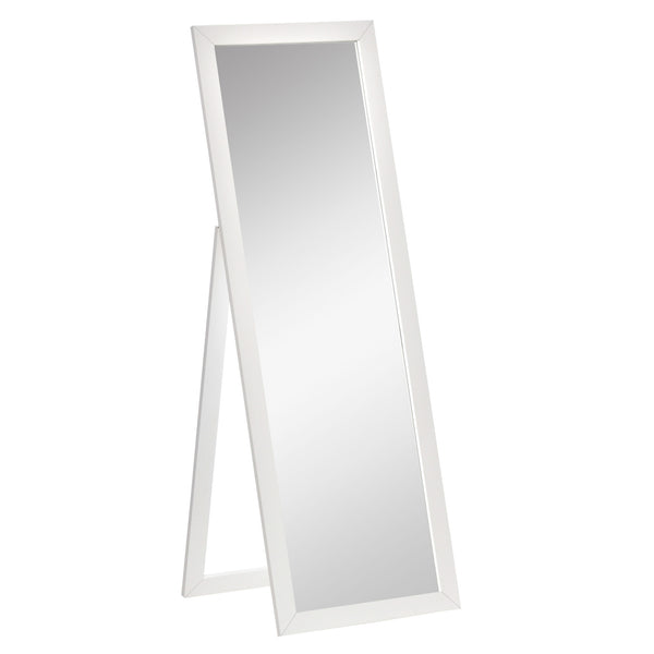 Standing mirror with frame, white