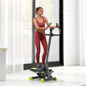 Stepper Twist avec résistance réglable et écran LCD - Gris et vert
