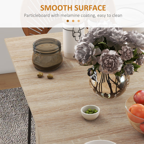 Table pliante pliable avec étagères à 2 niveaux et roulettes, bois naturel