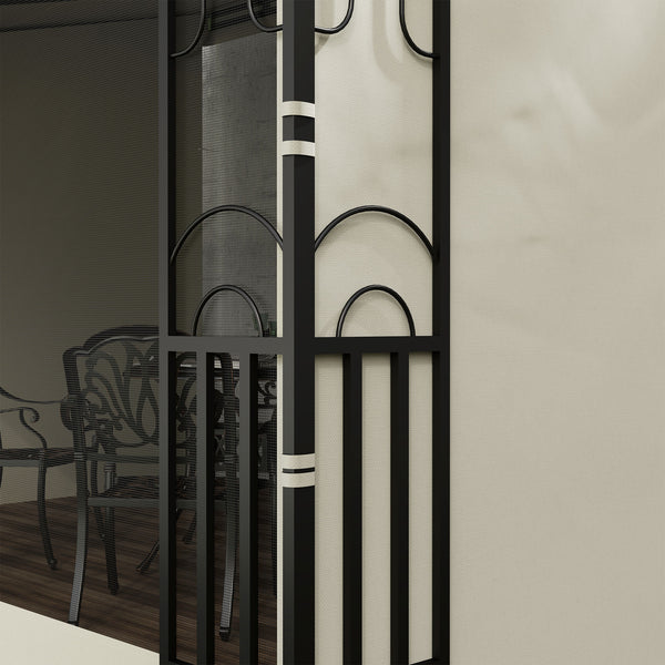 Pergola murale 10 x 13 avec 2 rideaux et 2 moustiquaires, résistante aux UV, beige