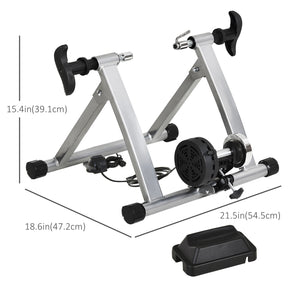 Support magnétique pour vélo d'intérieur avec broche à dégagement rapide, Argent