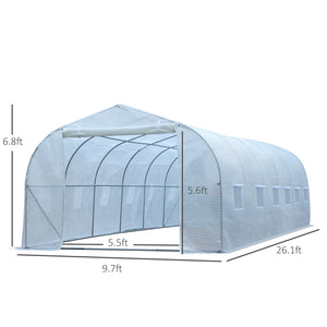 Garden greenhouse for seedlings, high-quality steel frame, white
